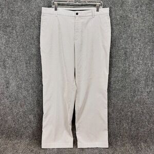 Nike Golf Mens Dri-Fit Pinstripe Pants Gray White 36x30 Performance Style 433251